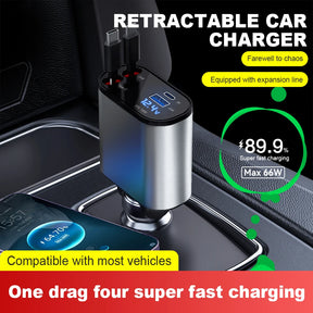 Carregador de Celular Automotivo 4 em 1 - Ultra Charge - loja express criativo