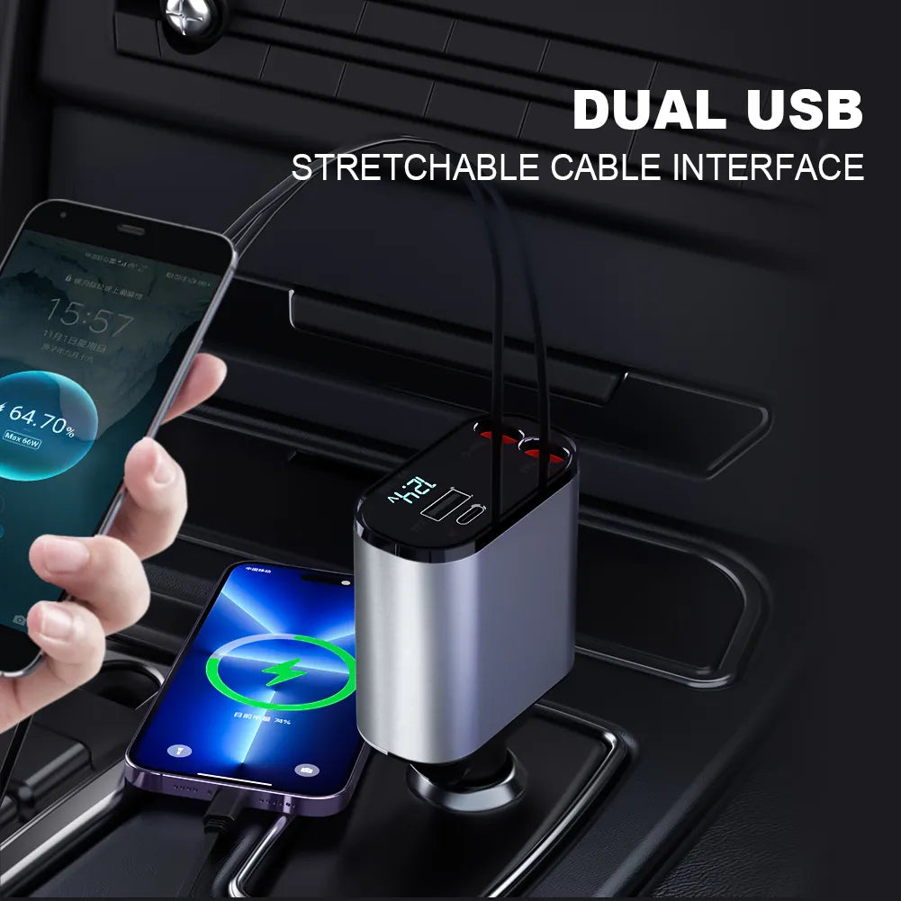 Carregador de Celular Automotivo 4 em 1 - Ultra Charge - loja express criativo